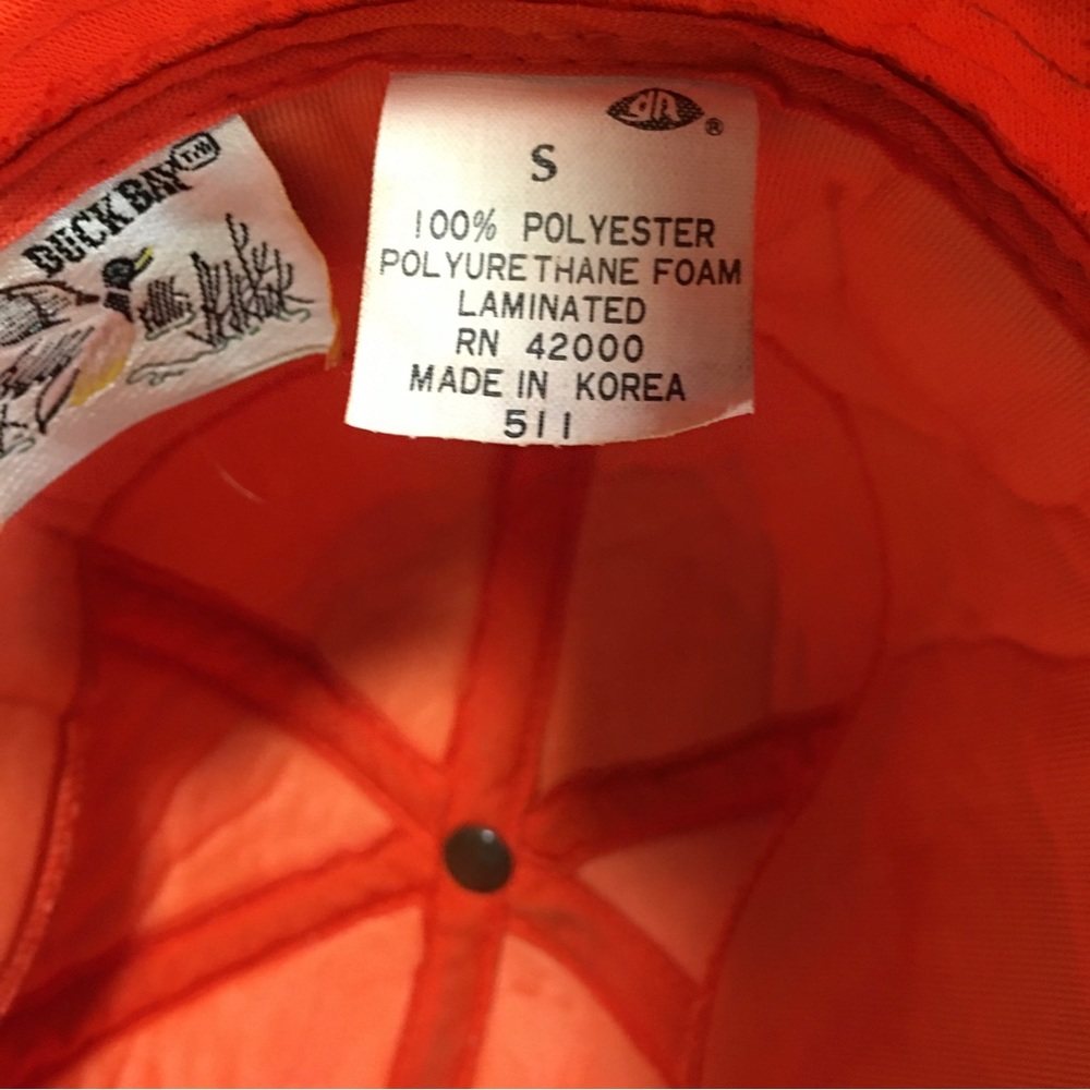 Hi Vix Neon Orange Hunting Hat Duck Bay Sz Sm - Picture 10 of 10